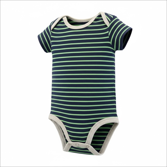 Carter's Blue and Yellow Striped Bodysuit - Picture 3 of 3
